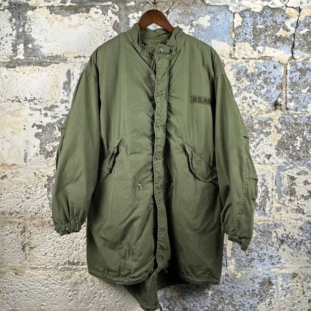 Vintage US Army M65 Fishtail Parka Extreme Cold Weather Liner Coat Medium